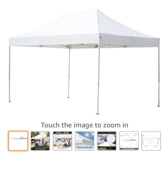 Photo ABBA Patio 10 x 15 ft Outdoor Heavy Duty Pop Up Portable Instant Canopy Event Commercial Folding Canopy, White