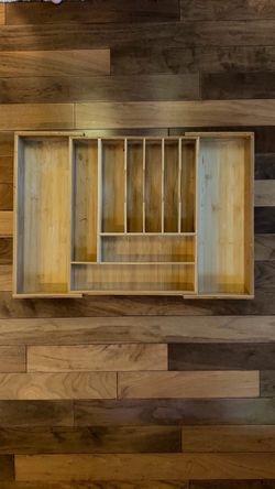 KitchenEdge Bamboo Silverware Drawer Organizer — Expands 14.5-25" ($55 retail)