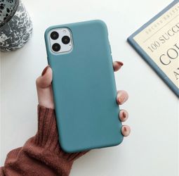 iPhone 11 pro max Silicone Case navy blue with FREE clear silicone case