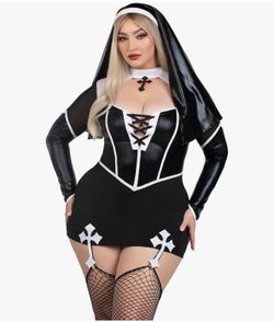 3X/4X Leg Avenue Women's 2 PC Holy Hottie Sexy Nun Costume