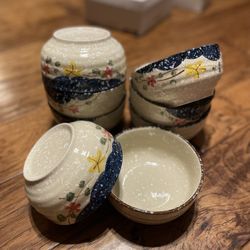 Japanese Bowls Set Of 8