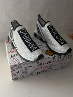 Dolce & Gabbana Silver Rhinestone Shoes