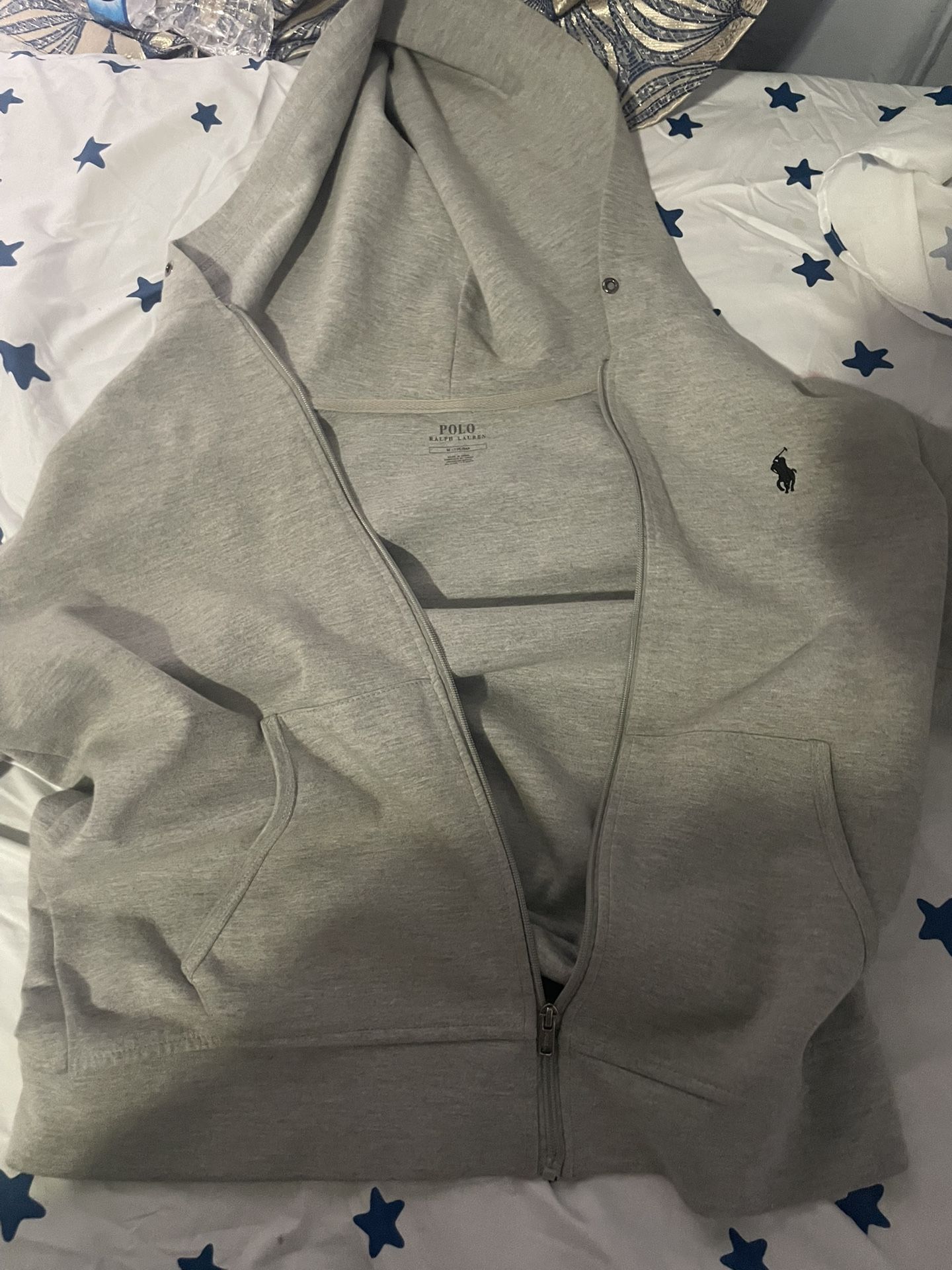 polo hoodie size M Grey