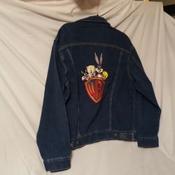 1990s Warner Brothers Looney Yunes Denim  Jacket