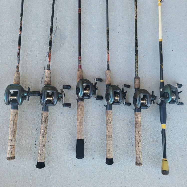 shimano bantam curado cu-200 sale 3 Shimano Curado Bantam CU-200 Right Handed Reels And Rods. 80 For ALL 3.  for Sale in Prairieville, LA