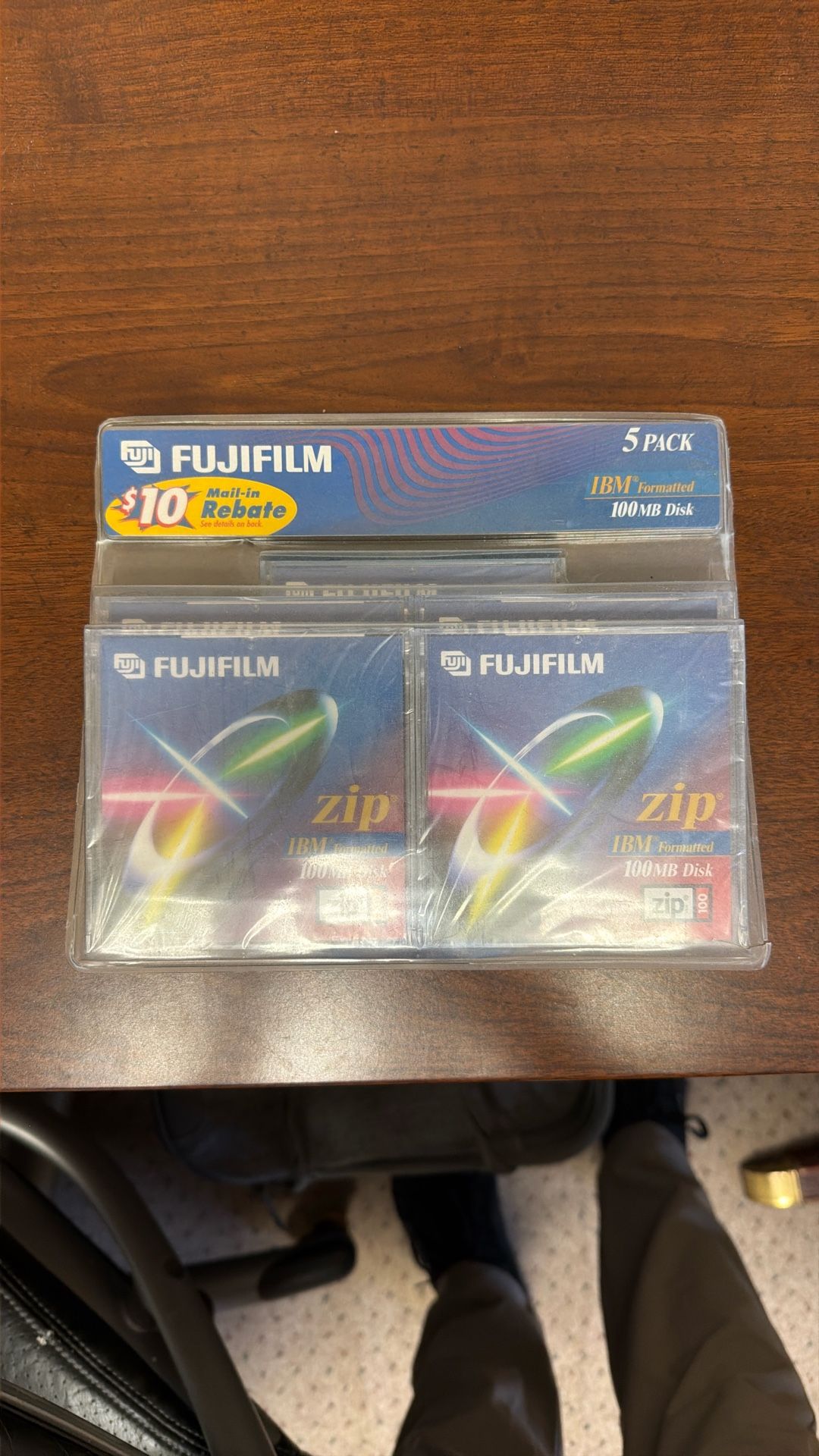 FujiFilm 100MB Zip Disk 5-Pack Box