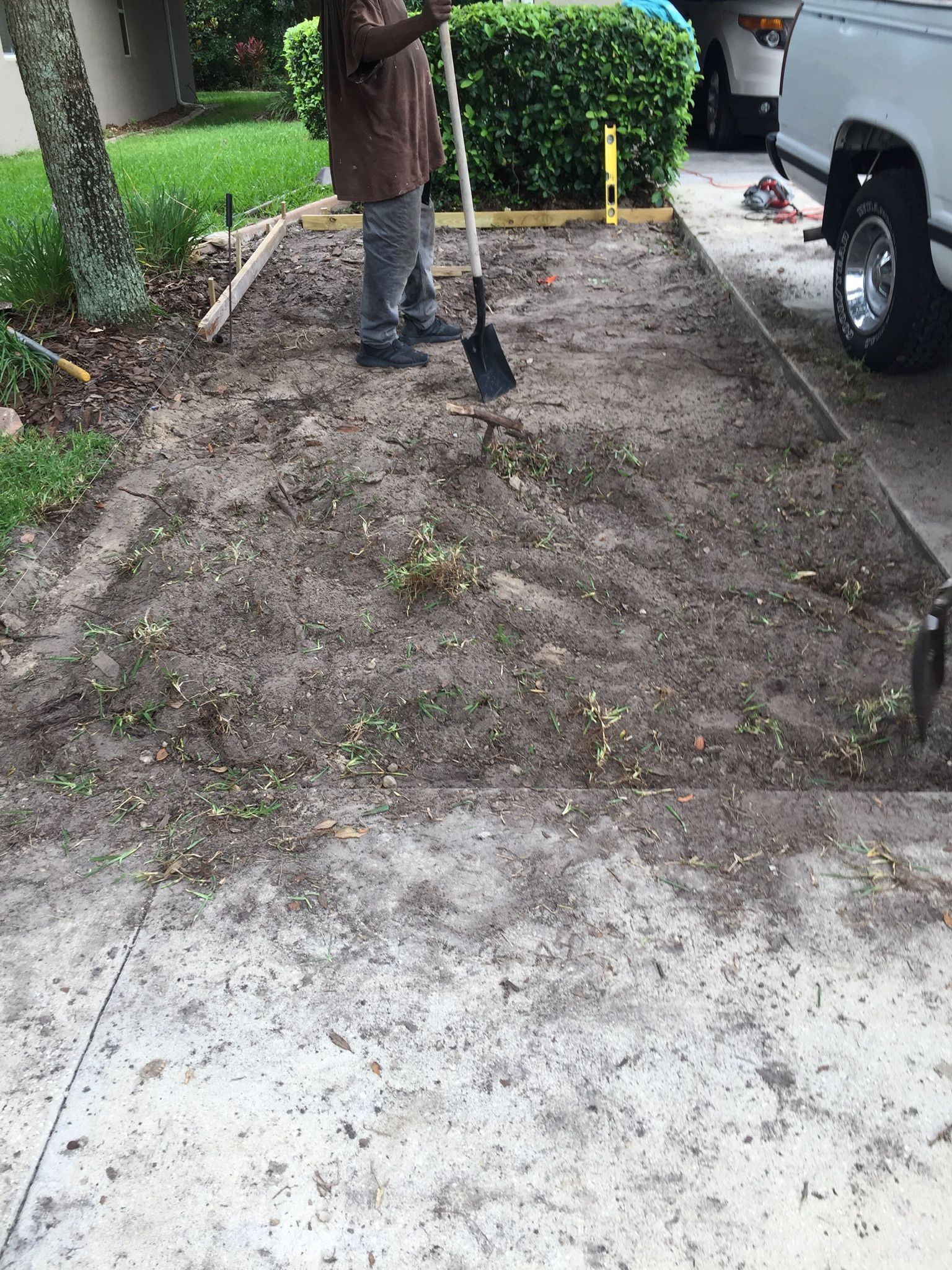 Concrete and bobcat