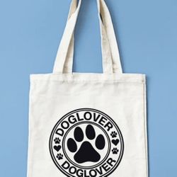 🐾 Dog Lover Cotton Canvas Totes + Matching Shirts Available 🐾