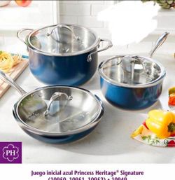 Princess House Set De 3 piezas. Olla de 6 qt. Olla de 3 qt y Sarten De 10"