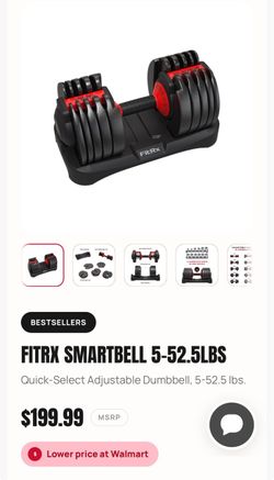 FitRx Smartbell Adjustable Dumbbell 5-52.5 lbs