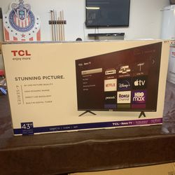 TCL 43” 4K UHD Roku Tv 