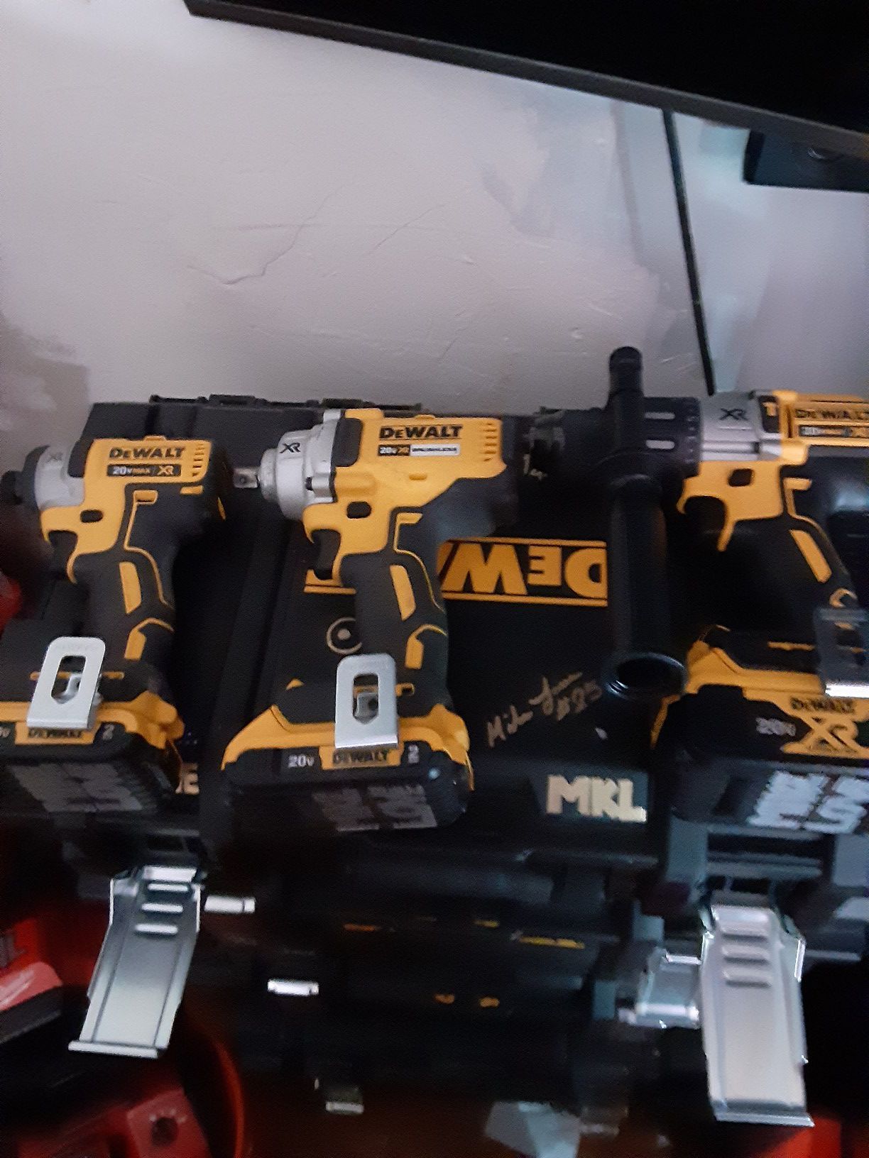 Dewalt drills all with batteries and fast charger and dewalt tool bag