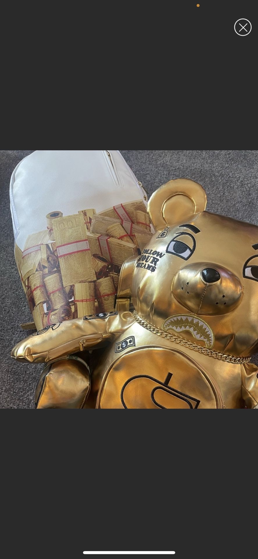 Sprayground Gold Money Bundle