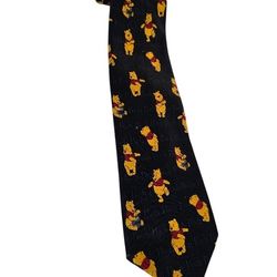 Disney Winnie the Pooh Pattern Repeat Exquisite Apparel Blue Classic Neck Tie Vintage 