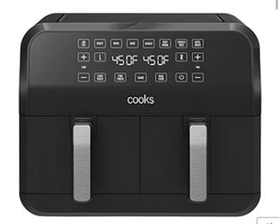Cooks Dual-Basket Air Fryer 8 Quart Touchscreen