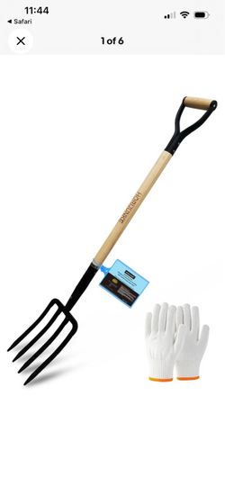 Garden Fork, 4-Tines Pitchforks,45-Inch Pitchfork for Gardening,Fiberglass Diggi