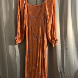 Florals  Dress  Pink and Black 