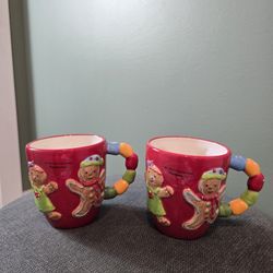 Lot of 2  |  St. Nicholas Square Sugar and Spice Mugs Gingerbread
