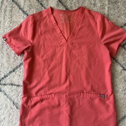 FIGS Scrub Top Women’s Size Small Casma Top Hot Coral PO1758