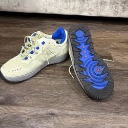 Nike Air Force 1 Wild Olive Aura Aquarius Blue W size 7.5