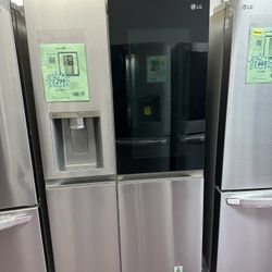 Refrigerator-LG Side By Side Open Box Refrigerator Free Delivery With 1 Year Warranty 