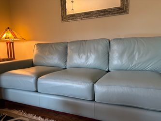 Walter E Smithe Custom Leather Sofa