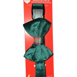 Green Bow Tie Dog Collar
