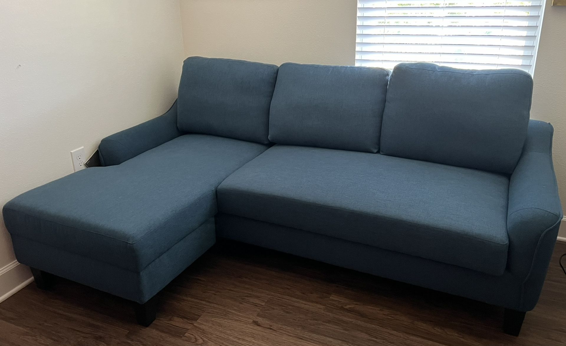 Blue Sofa Chaise Sleeper