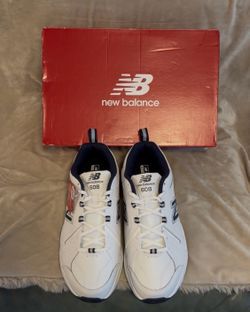 Men’s Shoes Brand New W/Tags In Box! Size 10.5-4E Extra Wide-New Balance 608 v5-Color Navy/White