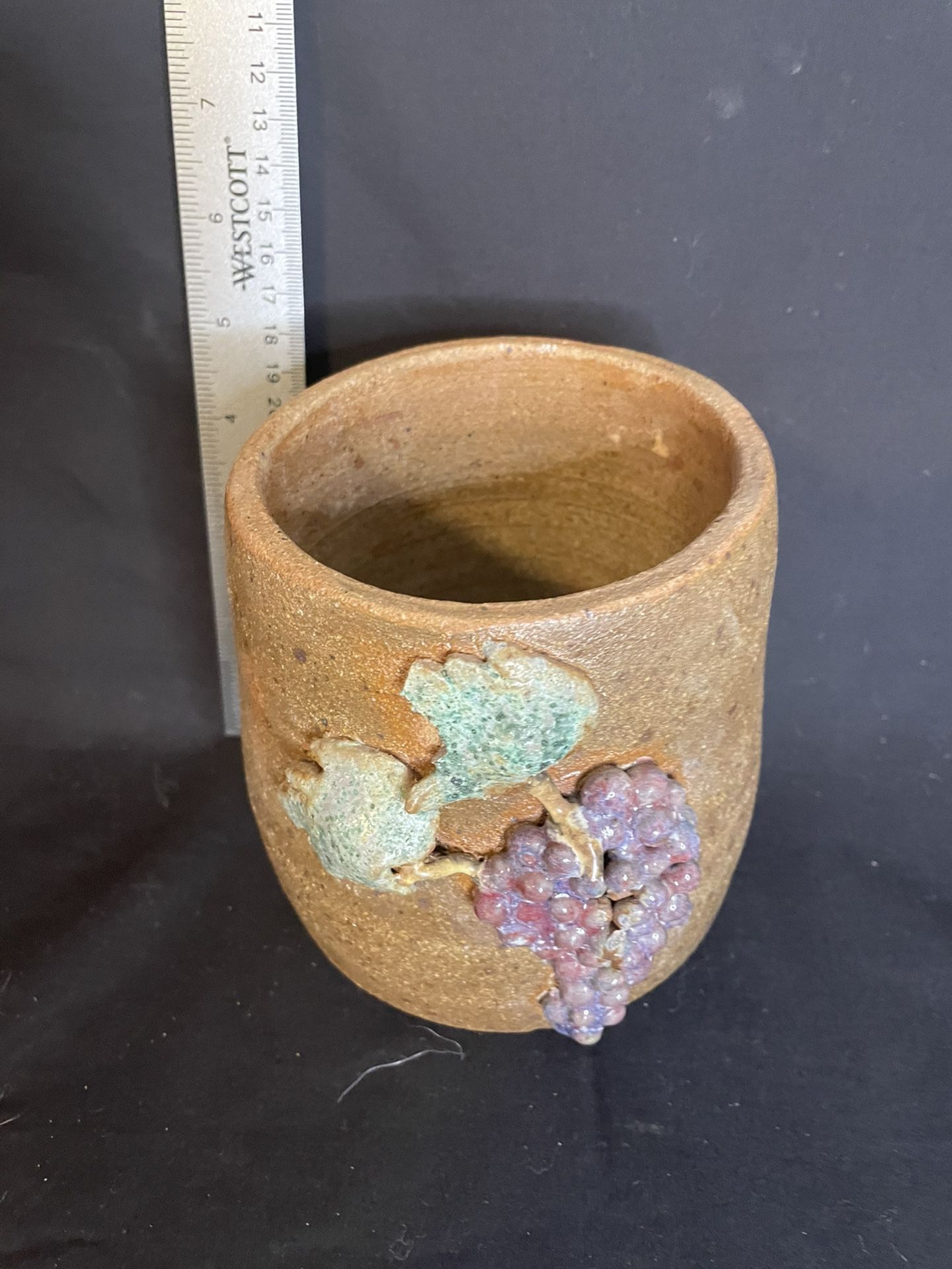 Stoneware Pot Grapes Studio Art