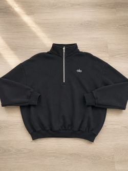 Brand New Alo Yoga Accolade Set – Black (Half-Zip + Sweatpants)
