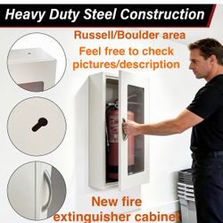 New DorBuphan Fire Extinguisher Cabinet Wall Mount Home and Commercial Use White Steel. Russell/Boulder area