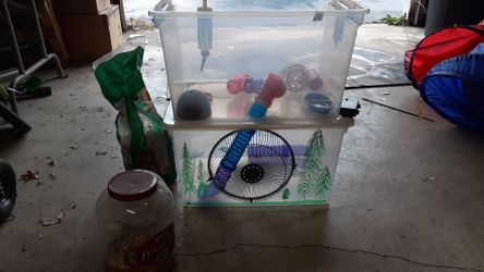 Homemade hamster cage