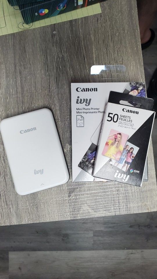 Canon Ivy Mini Photo Printer With Photo Paper