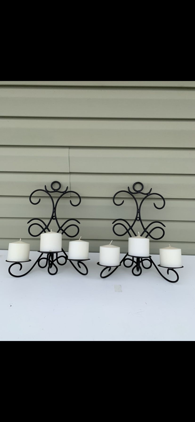 Wrought Iron Wall Sconces (2) Home Decorations Candle Holder From Home Goods
