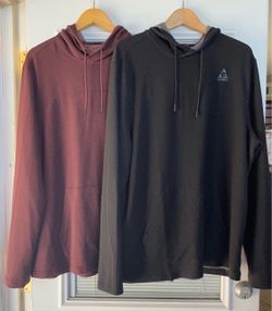 Bundle (2) Gerry Men’s XL Pullover Hoodies Black Burgundy Long Sleeve