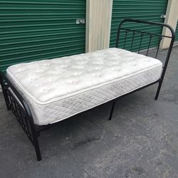 TWIN BED FRAME WITH MATTRESS