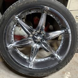 24” DIP D77 Rebel Chrome Wheels
