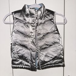 Girls XS Puffer Vest Jacket Old Navy - Silver Extra Small 