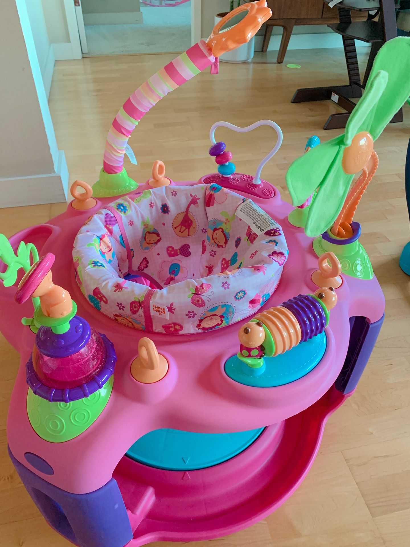 Bright starts pretty in pink safari activity exersaucer