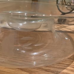 Crystal Chip And Dip Bowl And Tabletop Wine  Holder