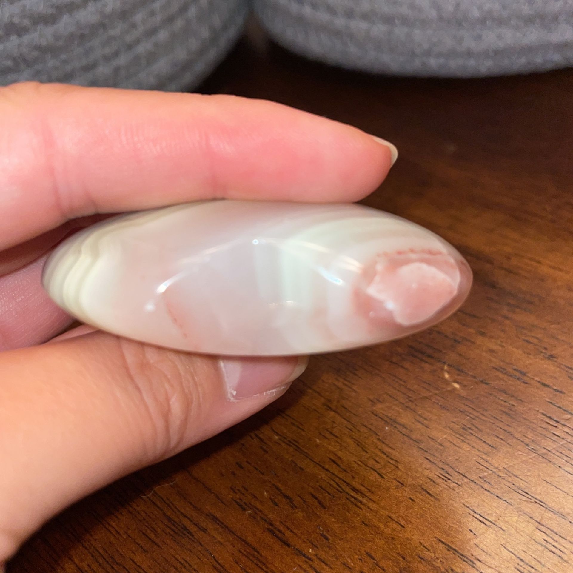 Pink Banded Onyx Heart