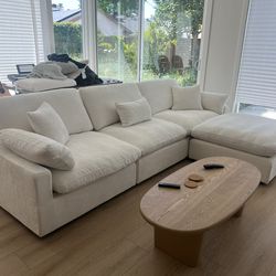 Brand New 4 Piece Modular Cloud Couch Slop Arm Sofa