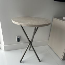 Round Stone Accent Table / Side Table 