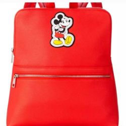 New Womens Girls Disney Mickey Mouse Red Backpack Mochilla Nueva De Mujer Roja