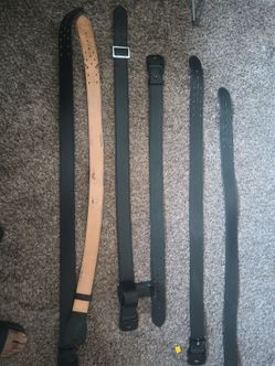 BLACK LEATHER UTILITY BELTS..HEAVY DUTY ..