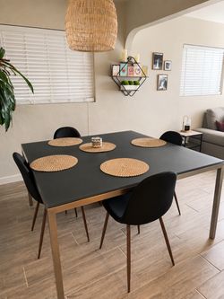 60” x 60” Dining Table + 4 Chairs — $500 OBO