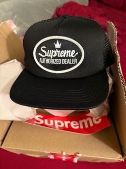 Supreme Authorized Dealer Black Trucker Hat