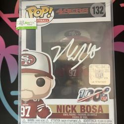 49ers Funko Pop Nick Bosa Signed Comes With Coa 