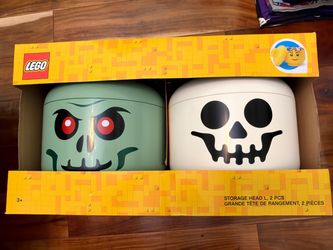 Lego storage head 2 pcs